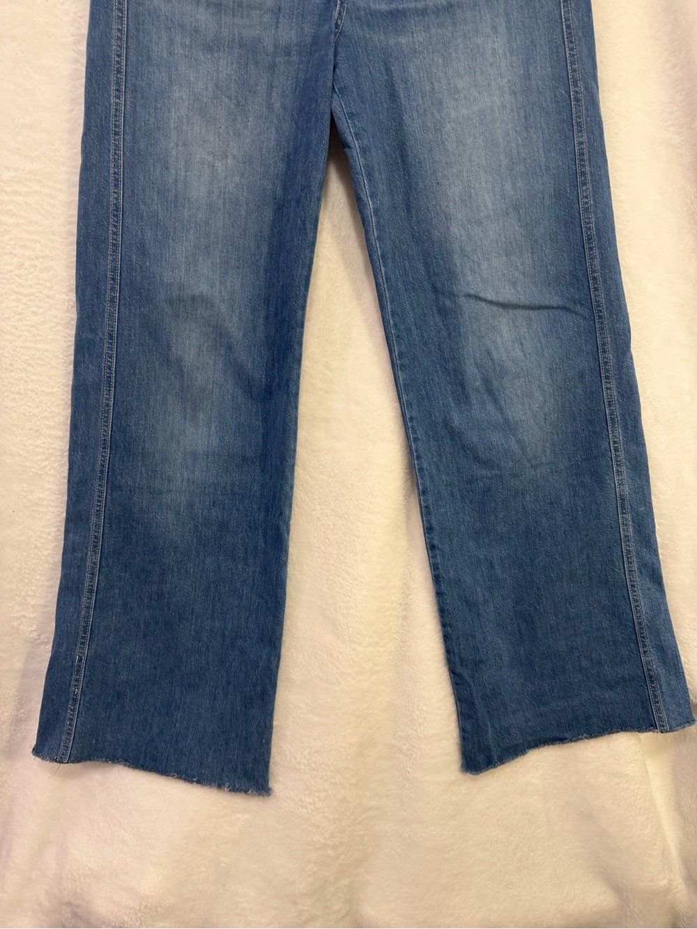 Veronica Beard Kasey Wide Leg Jeans Mid Rise Blue Size 27 Wide Leg Luxury Denim - Picture 5 of 15